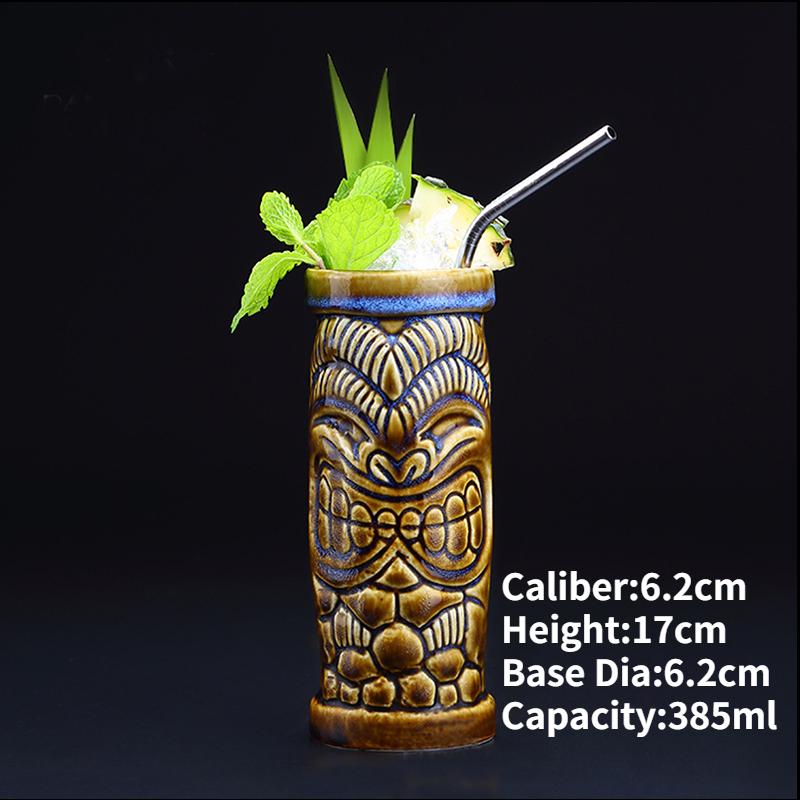 Tazza Tiki Tazze da Cocktail Hawaiane Tazza Divertente in Ceramica Creativa Tazze Tiki Tazza da Birra per Bevande Tazza da Vino Strumenti per Bar Regalo per Amici