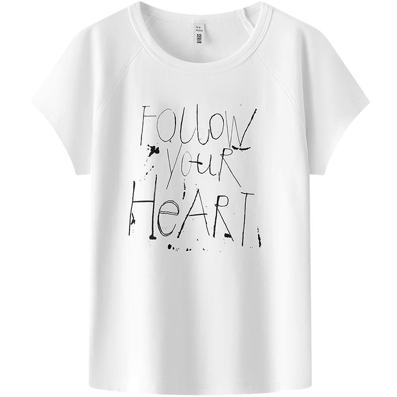 Semir Women s Slim Fit Letter Print Short Sleeve T-Shirt XL