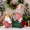 Pink Santa Claus Doll Decor Handmade Merry Christmas Decorations  New Year Gifts