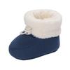 Baby Winter Walking Shoes for 0-12 Months Boys Girls, Lined Walkers with Color Block Design