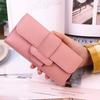 PU Leder Damen Geldbörsen Luxus Lang Hasp Überschlagmuster Münzbörsen Weibliche Marke Einfarbige Neue Dünne Clutch Handytasche