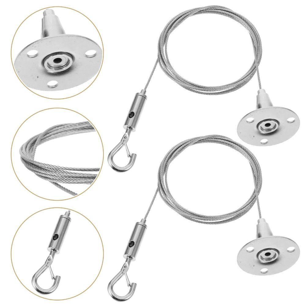 2Pcs Adjustable Picture Hanging Wire Heavy Duty Wall Mount Lanyard  Photo Frame