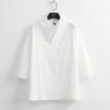 Mens Chinese Style Loose Cotton Linen Two Piece Set V Neck T Shirt Long Pants