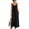 Ärmelloses Maxikleid für Damen Lässiger Lockere Passform Langes Sommerkleid Sommerkleider für Damen UK Damen Sommerkleider UK