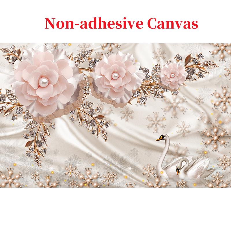 

Настенные обои 3D Стерео Европейский Роскошный Розовый Цветок Жемчужина Обои Гостиная Телевизор Диван Фон Роскошный Домашний Декор Настенная Роспись Papel De Parede 300cm (W) x 200cm (H)