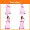 Mario Princess Costume Dress With Lycra Fabric For Halloween Stage Performances