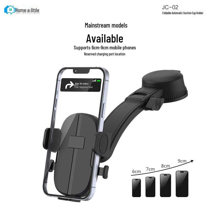 

Universal Car Phone Holder with Detachable Suction Cup and Telescopic Arm for Center Console Navigation - Model JC-02