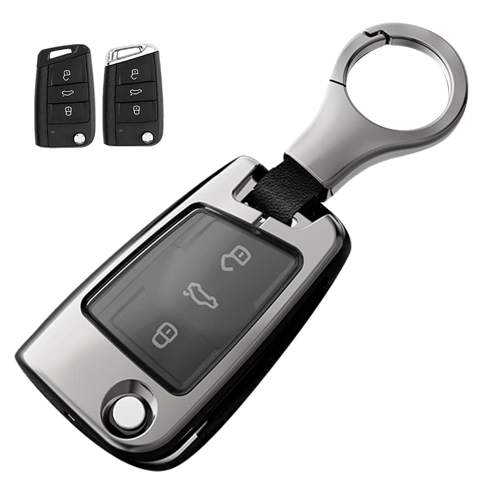 LETINGFAR Key Case for Volkswagen, Smart Key Case, Key Cover, Alloy TPU, Designed for