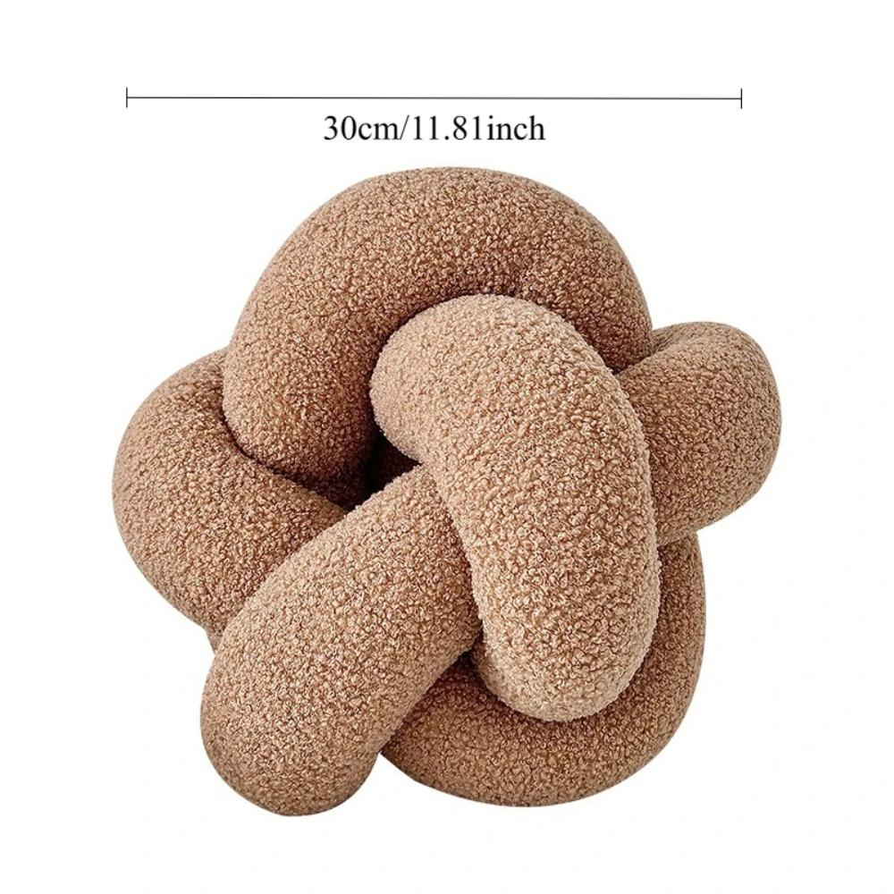 Skin Friendly Knotted Ball Throw Pillow Soft Chair Backrest Fashion Waist Support Cushion  Bedroom