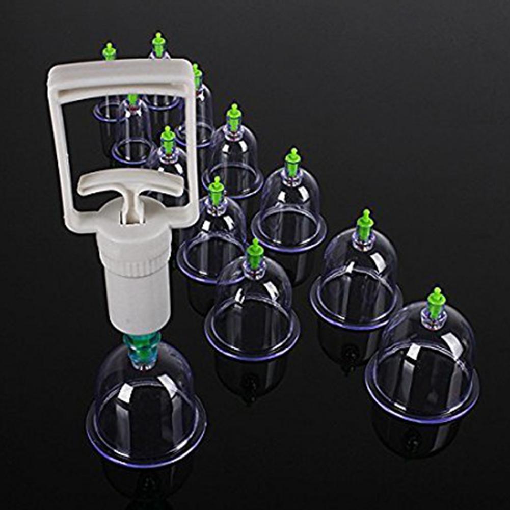 12 Pcs/set Chinese Vacuum Cupping Kit Pull-out Style Body Cupping Healthy Kit