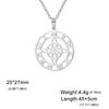 Moon Witch Knot Pendant Necklace for Women Men Stainless Steel Retro Hip Hop Jewelry Geometry Wedding Gift