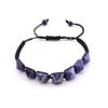 Natural Stone Woven Cone Bracelet, Pyramid Pagoda Woven Bracelet, Colorful Stone Beaded Woven Bracelet B105