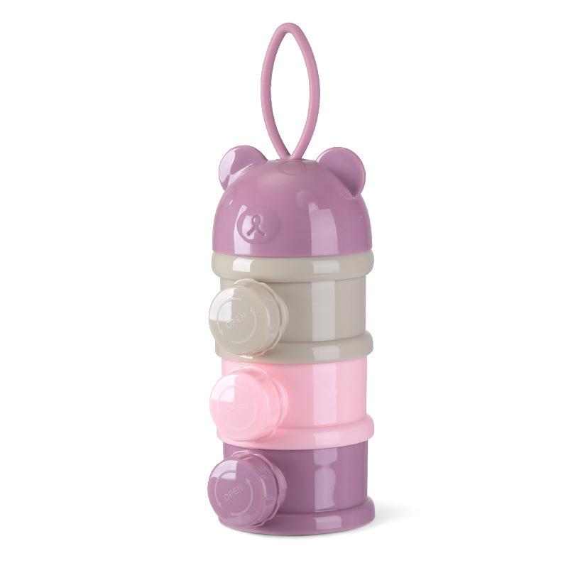 Portable Large-Capacity Baby Milk Powder Box - Airtight, Multilayered, Compartmentalized Storage