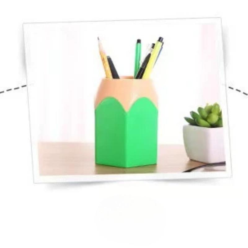 Creative Color Pencil Multifunctional Contrast Pen Holder Creative Student Stationery Desktop Storage Pen Holder