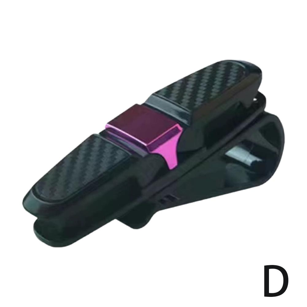 Auto Carbonfaser-Optik Brillenclip Sonnenblende Sonnenbrillenhalter 180 Grad Verstellbar Universal Auto Karten Ticket Befestigung