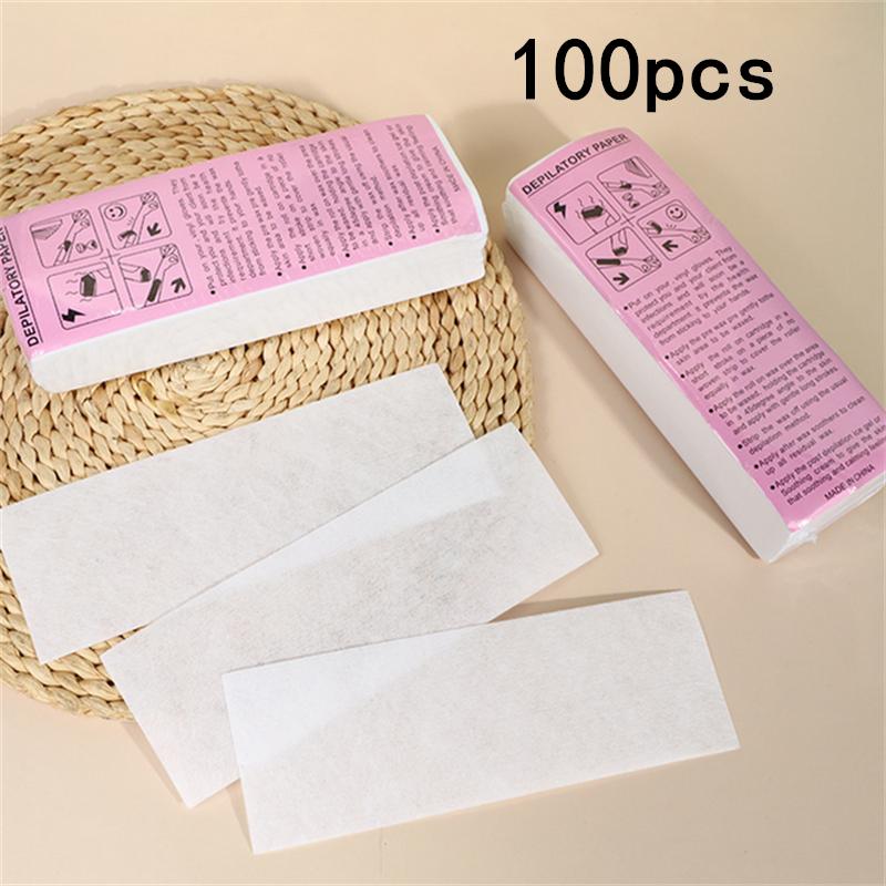 High Quality Nonwoven Hair Removal Wax Paper Rolls 100/500PCS Body Cloth Epilator Wax Strip for Hair Removal