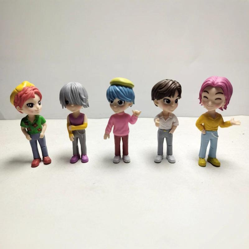 Neues 10-teiliges Kpop Demon Slayer Actionfiguren-Set Niedliche Anime-Charaktere mit Tieren PVC Sammelfiguren Geeignet für Kinder und Fan-Geschenke