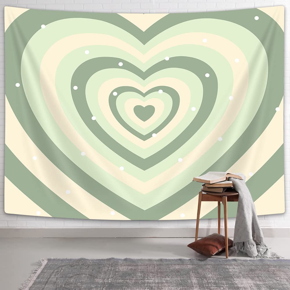 Cute Pink Heart Print Pattern Tapestry Home Bedroom Home Living Room Dormitory Wall Decor Background Cloth Tapestry