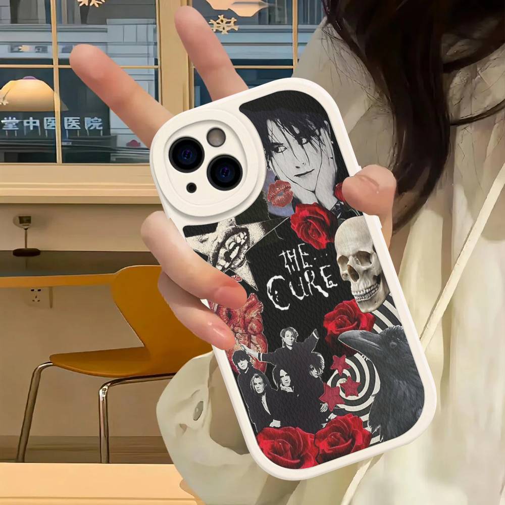 Rock Band THE C-CURE Music Phone Case For IPhone 16 15 14 13 12 11 Pro Max Plus Soft Leather Cover
