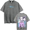 Washed Vintage Anime ReZERO Starting Life In Another World Tshirt Subaru Natsuki Graphic T Shirt Men Women Oversized Tshirts