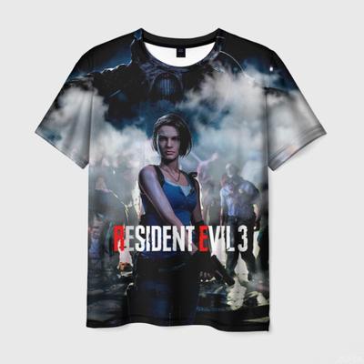 Τελευταίο Δημοφιλές Παιχνίδι Τρόμου Resident Evil 3 Τυπωμένο Ανδρικό T-shirt 3D Biohazard Μόδα Φαρδύ Κοντομάνικο T-shirt Street Wear