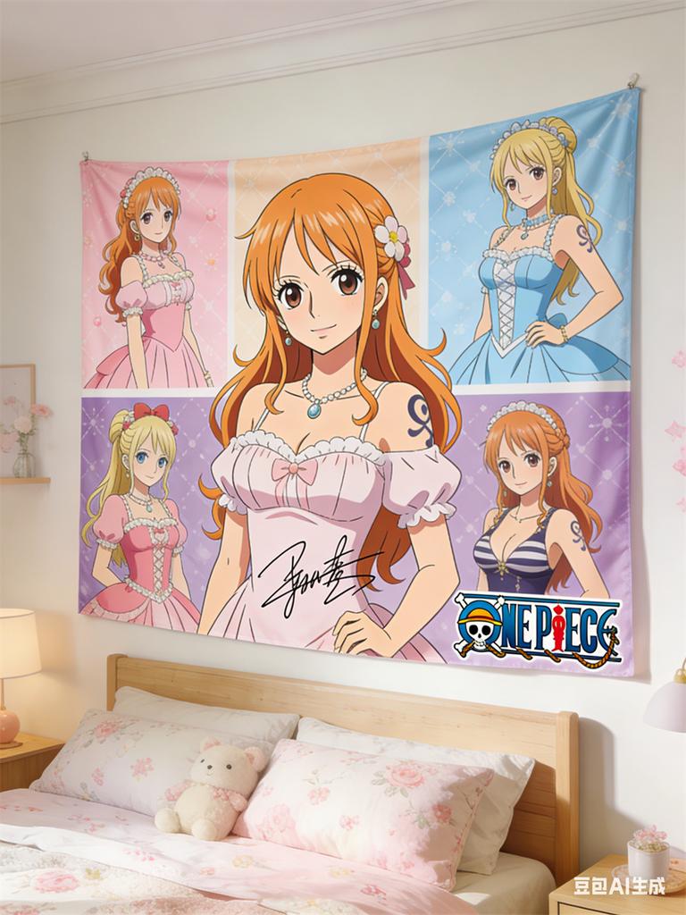 One Piece Anime Decor Tapestry Wall Hanging Decorative Wall Cloth For Living Room Bedroom Dorm Room Decor