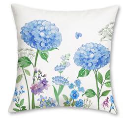 Home Decor Fresh Flower Market & Locally Grown Vase Flowers Pattern Cushion Cover Suitable for Sofa Bedroom Car Pillow Cover 40x40cm
