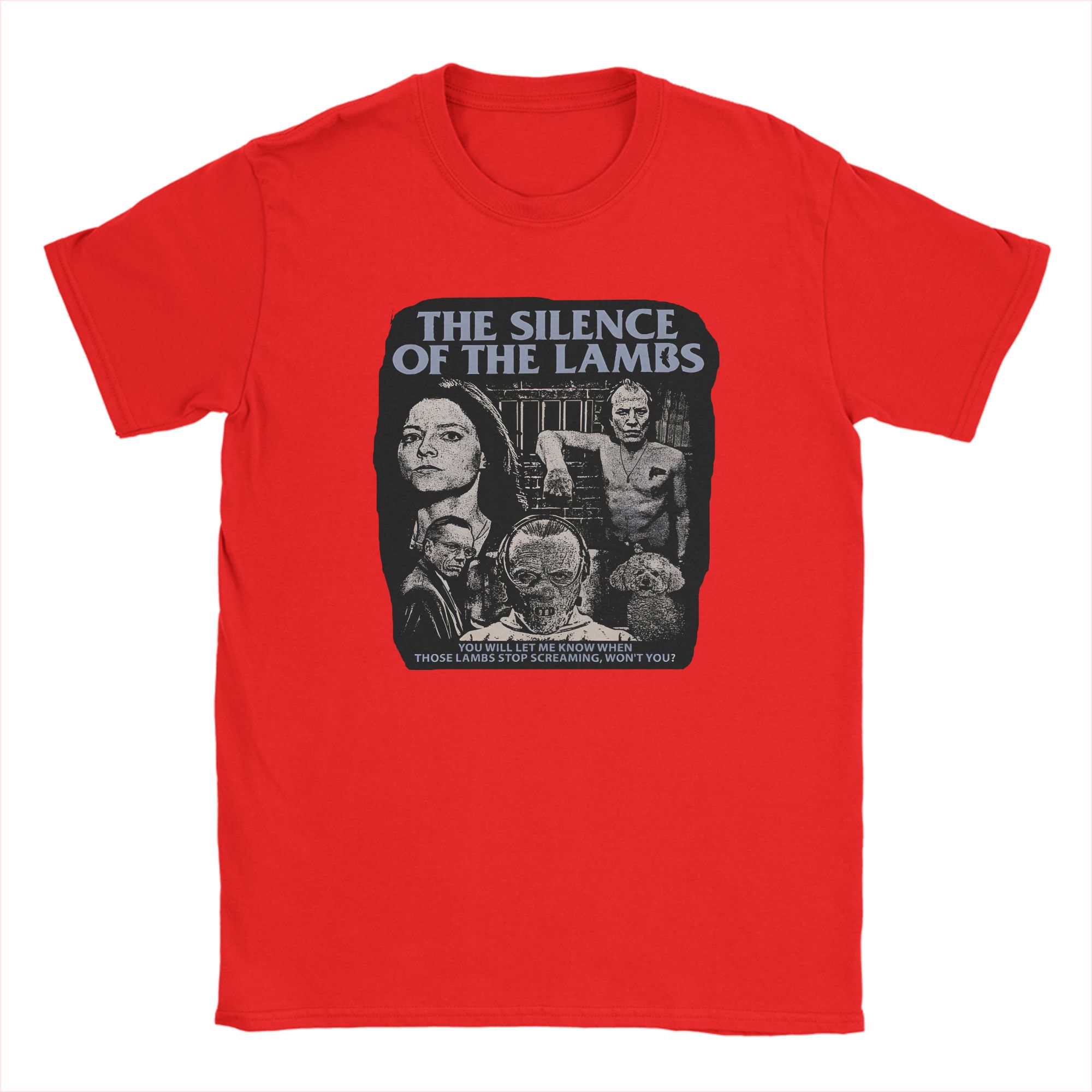 

Oversized TShirt 100 Cotton T Shirts Silence Of The Lambs Fashion Tshirt for Unisex Summer Aesthetic Casual Short Sleeve Tops S