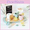 Kids Lemon Tea Set Toy With Wooden Kitchen Accessories For Imaginative Play