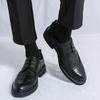 Spring and Autumn New Leather Shoes Men's Brock Business Dress Leather Shoes Men's Wedding Groom Shoes