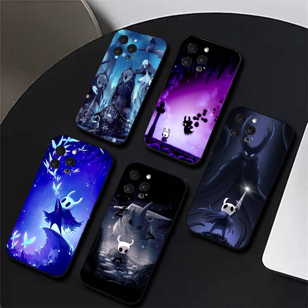 Die H-Hollow K-Knight Abenteuer-Spiel Handyhülle Für IPhone 17 Air 16 15 14 13 Pro Max 11 12 Schwarze Silikonhülle