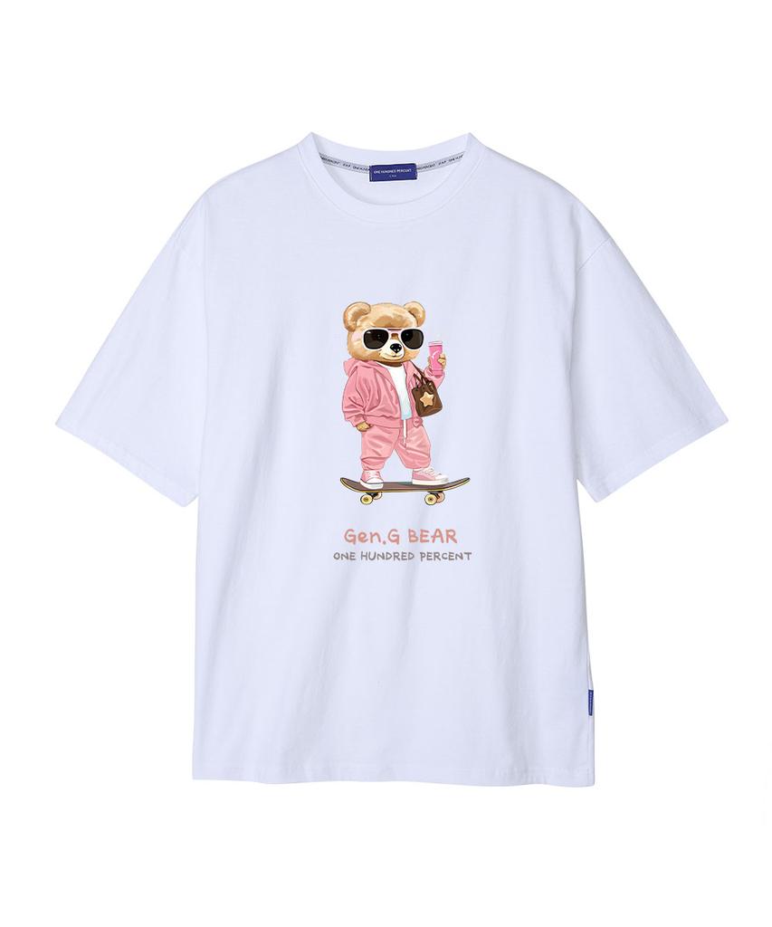 ONEHUNDREDPERCENT FOR WOMAN Ohp X Harmonia Gen.G Bear Semi-Over Short Sleeve Tee