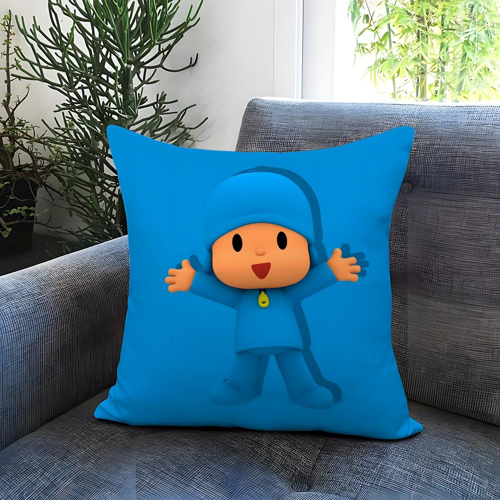 Hot P-PPocoyo Cushion Cover Comfortable Reversible Pillow Cover Ideal for Car Sofa Bedroom & Beyond