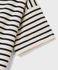 Andeleusenandeleusen Boatman Short Sleeve Striped Knit Raw Cotton