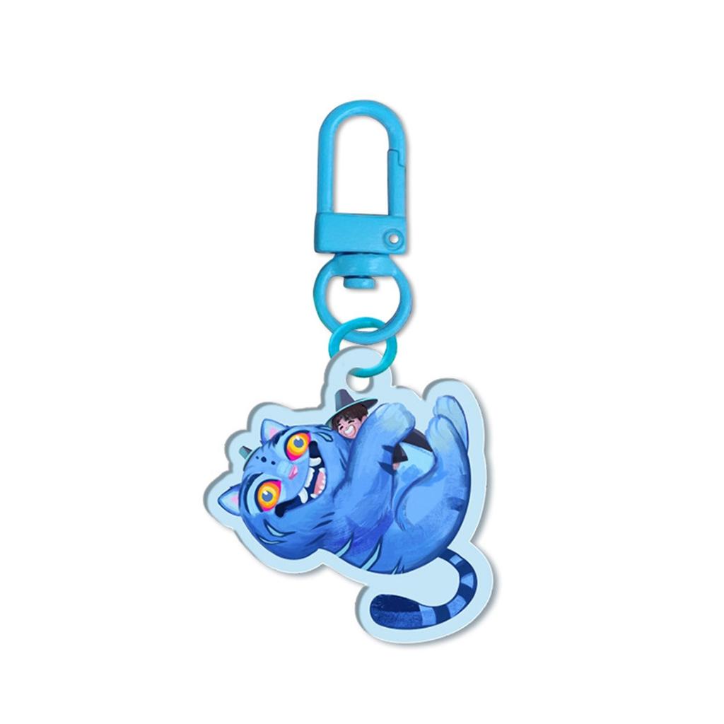 Cartoon Anime Movie Transparent Acrylic Keychain Pendant, Exquisite Gift Hanging Accessories For Backpacks