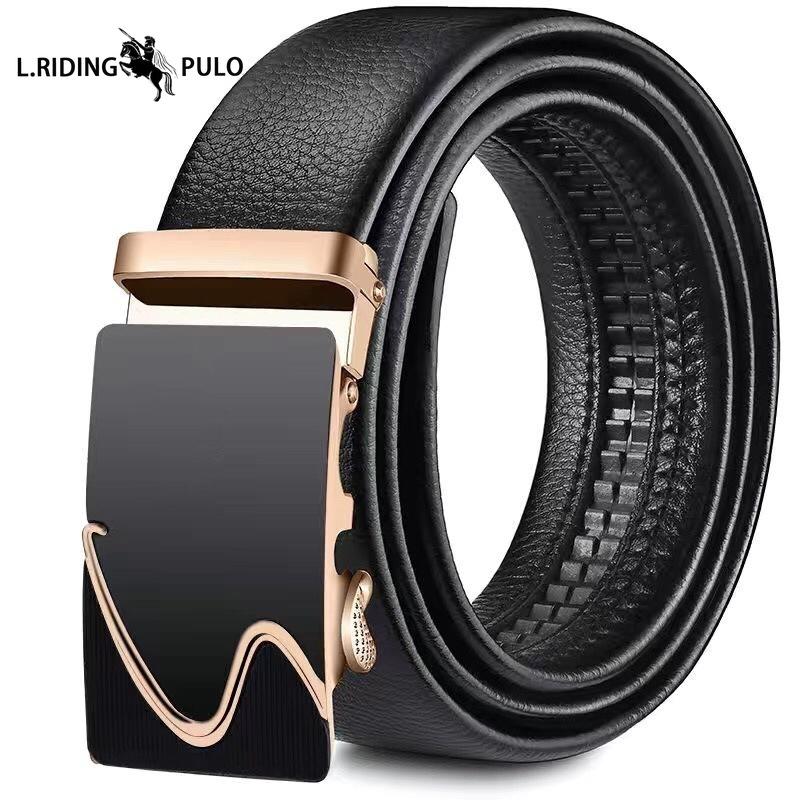 Gürtel Herren Automatikschließe Business Casual Alleskönner Jeans mit Weichem Leder Langlebiger Gürtel Dekoration für Herren