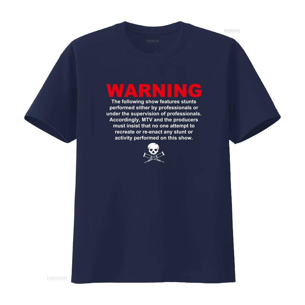 Jackass Der Film Werbe Warnung Totenkopf Gekreuzte Krücken T-Shirt vintage Gewaschen Designer Kleidung Atmungsaktiv homme Grafik