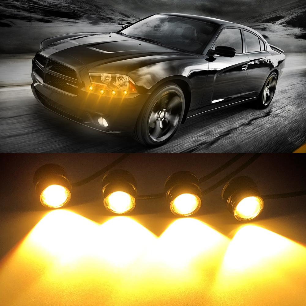4 In 1 Led Eagle Eye Flashing Warning Light With Remote Control Car Lights Strobe Signal Lamp Drl Daytime COB Hawkeye Lights 12V