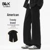 Baleno S&K Series American Retro Loose Straight Denim Jeans