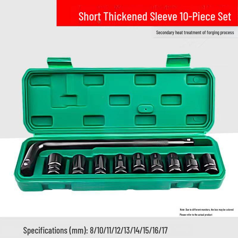 Extended Hexagonal Electric Wrench Socket Set for Auto Repair, 8-32mm