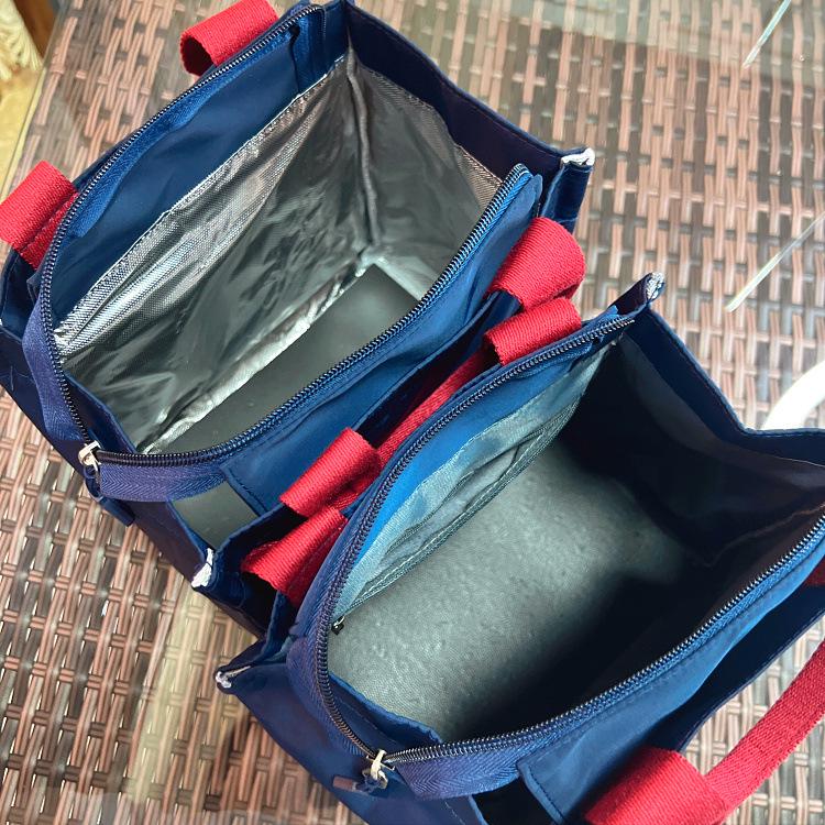 Geantă de mână izolată coreeană cu blocuri de culoare pentru prânz pentru femei