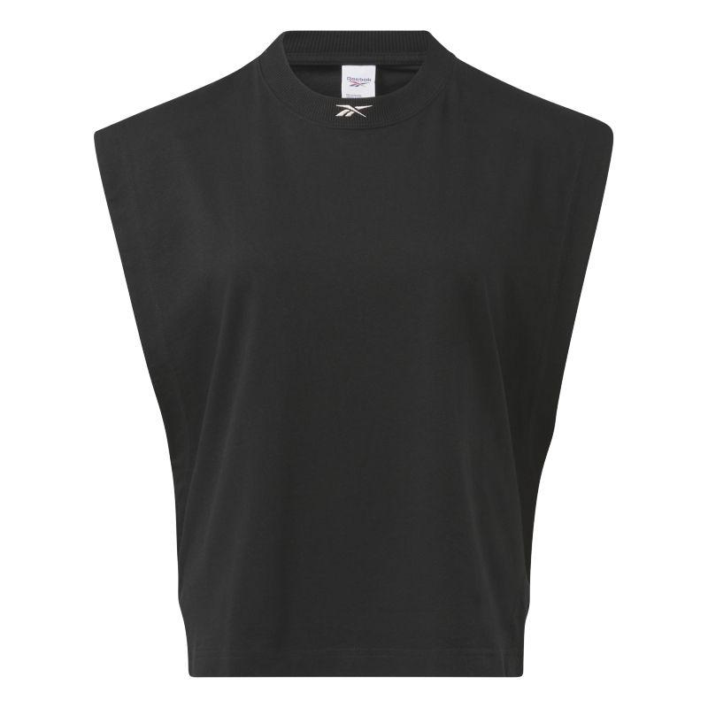 

Reebok Solid Color Casual Round Neck Sleeveless Sports Vest Women tops Black HS0386 XL