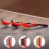 3pcs/set Wire Brush with Curved Handle - Deep Cleaning for Rust, Dirt & Paint Removal, Red, Deep Cleaning Brush|Curved Handle Brush|Metallic Bristles