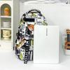 New fashion student schoolbag animation printing trend fashion backpack men and women large capacity simple graffiti backpack