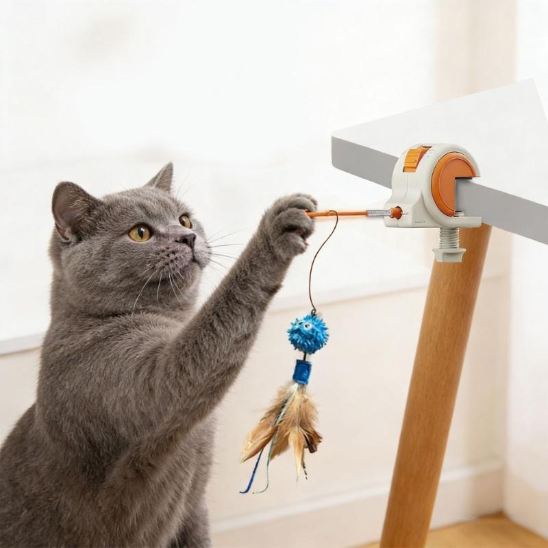 Mobile Animal Teaser Equipment With Detachable base And Imitated Noises For Natural operations