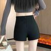 Black High-Waist Slimming A-Line Hotpants for Women