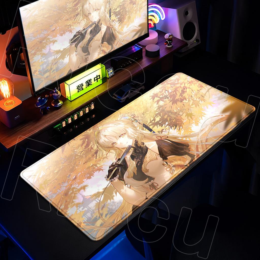 ESports Gaming Mouse Pad Washable Computer Keyboard Rug Anime Cute Girl Table Carpet Mouse Pad Wuthering Waves Suisui Soft Mat