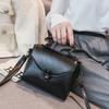 Small Square Bags For Women Fashion Solid Color Designer Crossbody Shoulder Bag Vintage PU Leather Handbags Female Bag