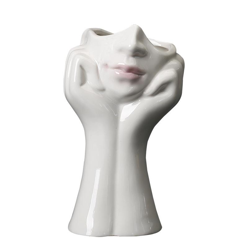 Nordic Style Creative Dried Flower Vase Ceramic Home Ornament Hydroponic Flower Device