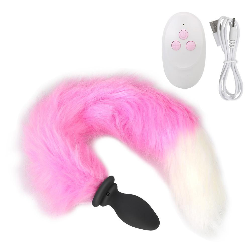 Sexy Anální Kolík z Liščího Ocasu pro Ženy Vibrátory Bezdrátový Anální Dilatátor Rozšiřovač Anusu Muži Pár Flirtovací Pomůcky Sexuální Hračky Hry pro Dospělé